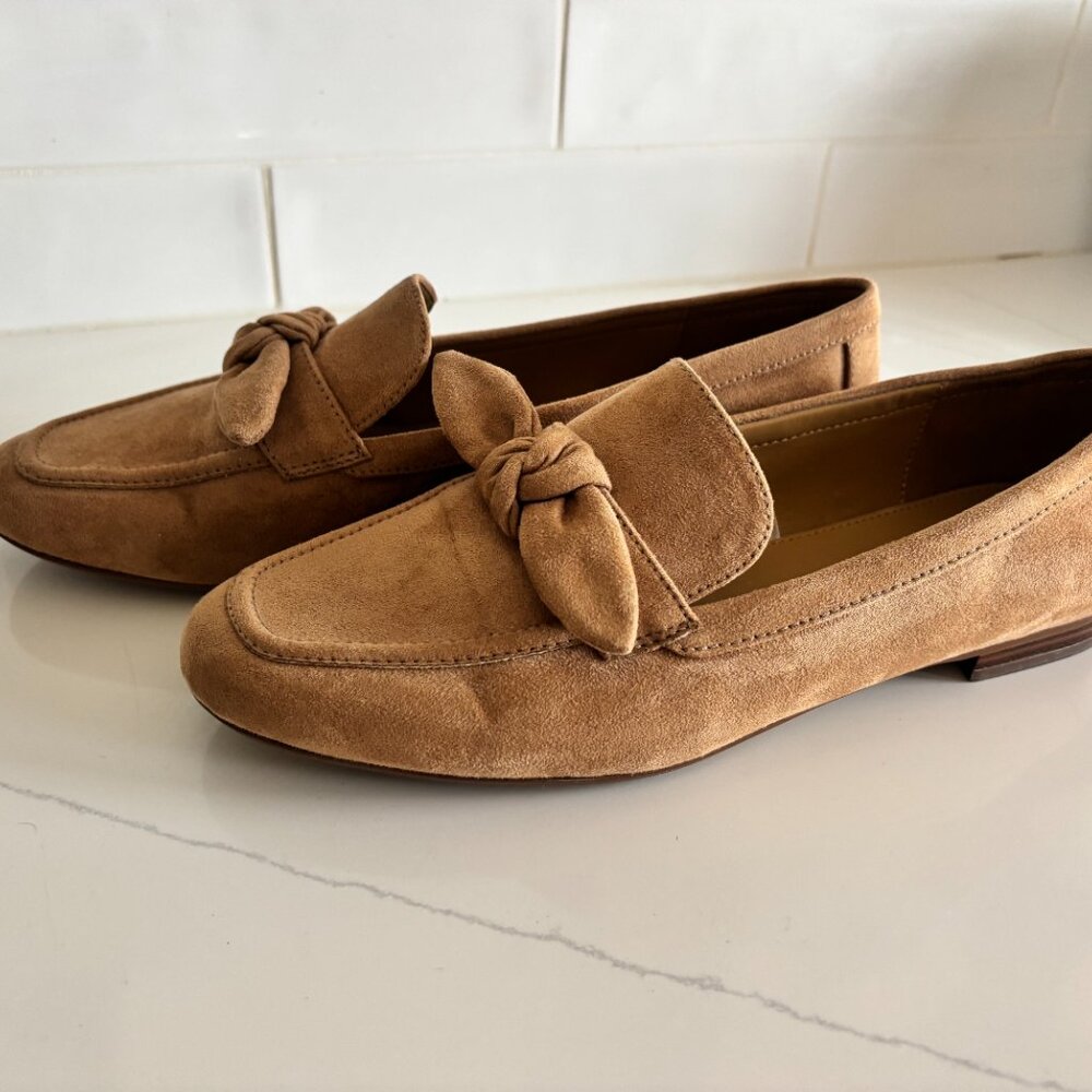 J.CREW Bowtie Suede Loafers--Size 9.5, Beige - Picture 3 of 5